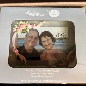 Precious Moments 25th Anniversary Pink Floral Photo Frame